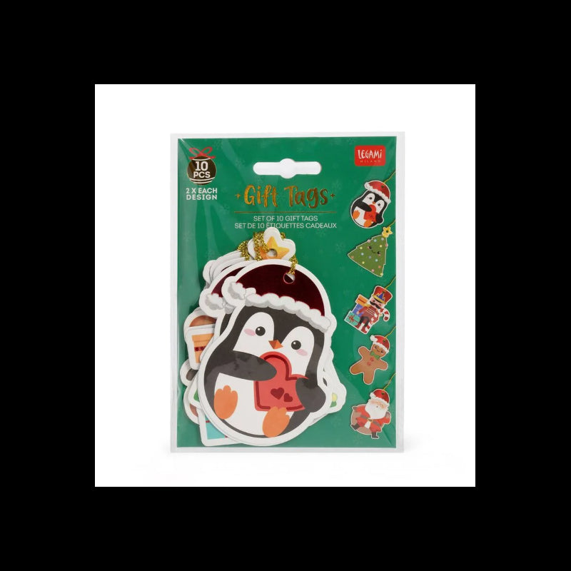 Legami - Set Di 10 Etichette Regalo Natalizie, Chiudipacco