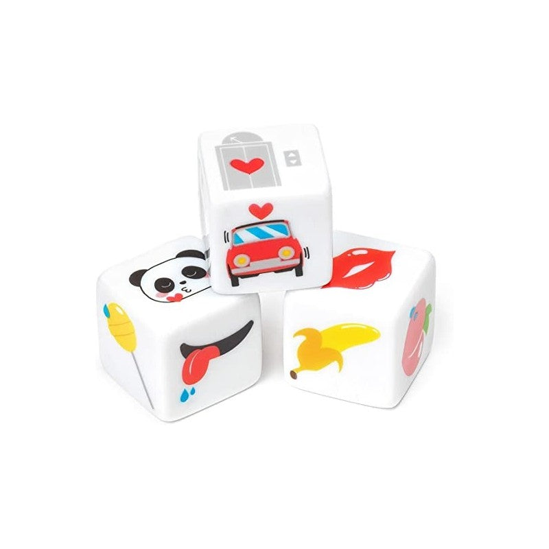 Legami - Set Di 3 Dadi Per Coppie, Busta Porta Dadi Inclusa, Sex In Progress, 2,5x2,5 Cm, Tema Sex