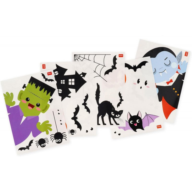 Legami - Set Di 35 Adesivi Halloween Per Finestre, Vetrofanie Horror, Addobbi Da Finestra Riposizionabili E Riutilizzabili