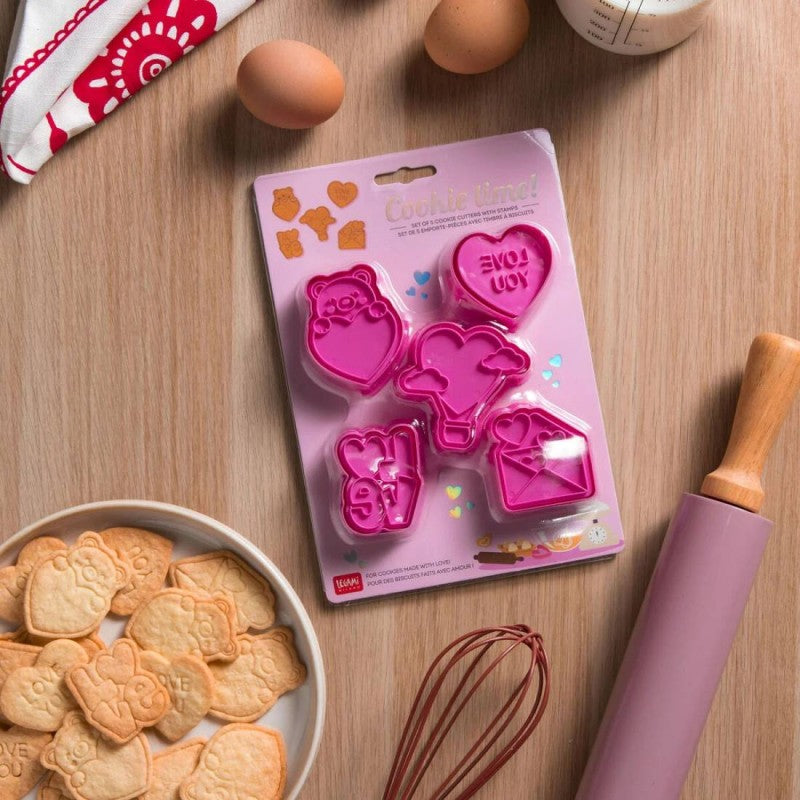 Legami - Set Di 5 Formine Per Biscotti, Cookie Cutters, Adatte Anche Ai Bambini