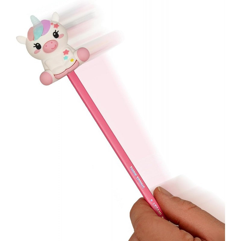Legami - Temperino Luminoso Con Contenitore, Battendo Si Illumina, Scuola, Tema Unicorn