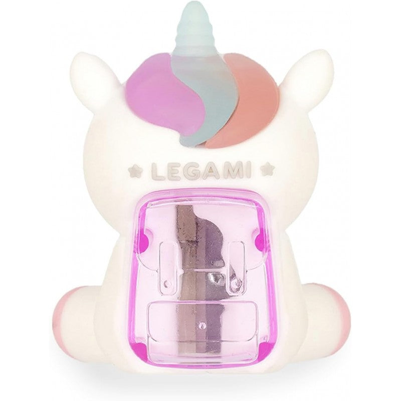 Legami - Temperino Luminoso Con Contenitore, Battendo Si Illumina, Scuola, Tema Unicorn