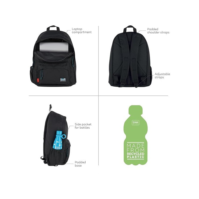 Legami - Zaino Viaggio Scuola 32 L, My Backpack, Foderato E Imbottito, 35 X 45 X 20 Cm - Game Lover