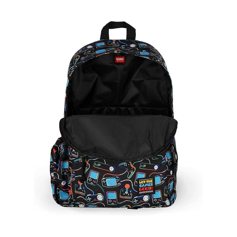 Legami - Zaino Viaggio Scuola 32 L, My Backpack, Foderato E Imbottito, 35 X 45 X 20 Cm - Game Lover