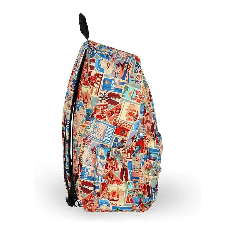 Legami - Zaino Viaggio Scuola 32 L, My Backpack, Foderato E Imbottito, 35 X 45 X 20 Cm - Travel Stickers