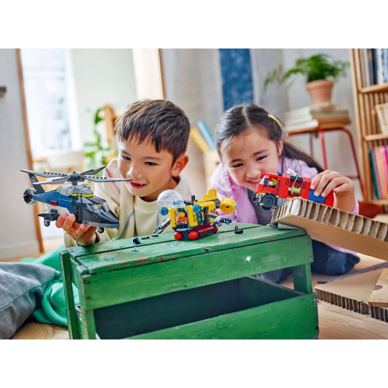 Lego City - Elicottero, Autopompa E Sottomarino 60462