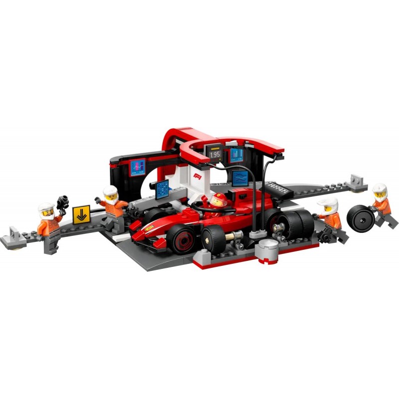 Lego City: Pit Stop E Meccanici Con Monoposto Ferrari F1 60443