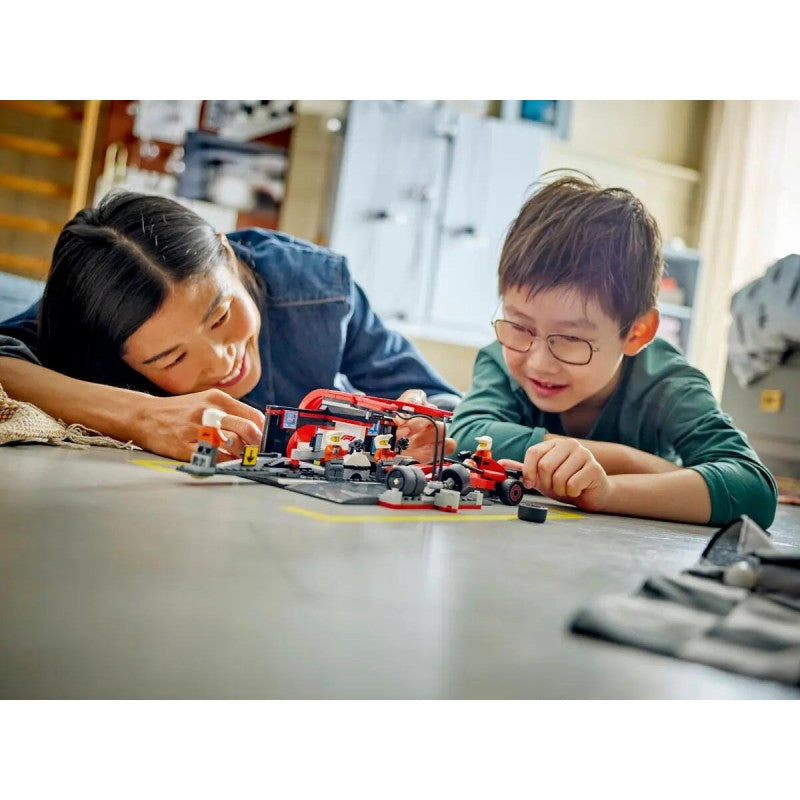 Lego City: Pit Stop E Meccanici Con Monoposto Ferrari F1 60443