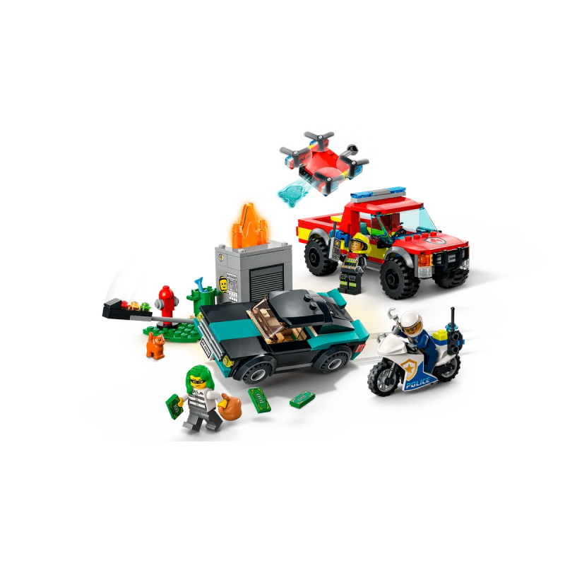 Lego City - Soccorso Antincendio E Inseguimento Della Polizia 60319