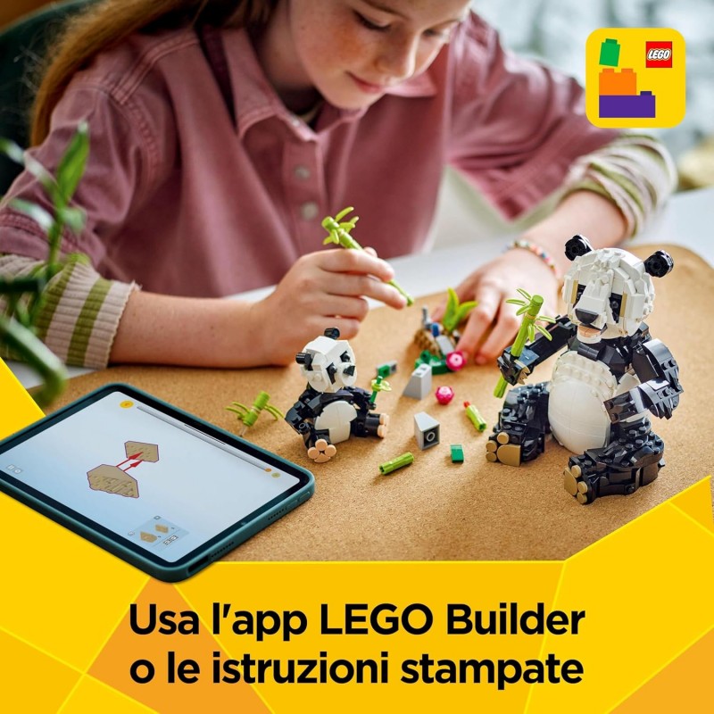 Lego Creator 3 In 1 Animali Selvatici: Famiglia Di Panda - Si Trasforma In Pinguino E Orca