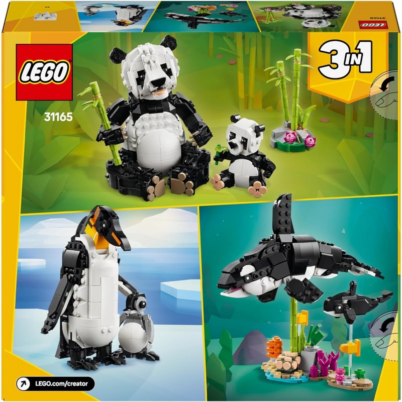 Lego Creator 3 In 1 Animali Selvatici: Famiglia Di Panda - Si Trasforma In Pinguino E Orca