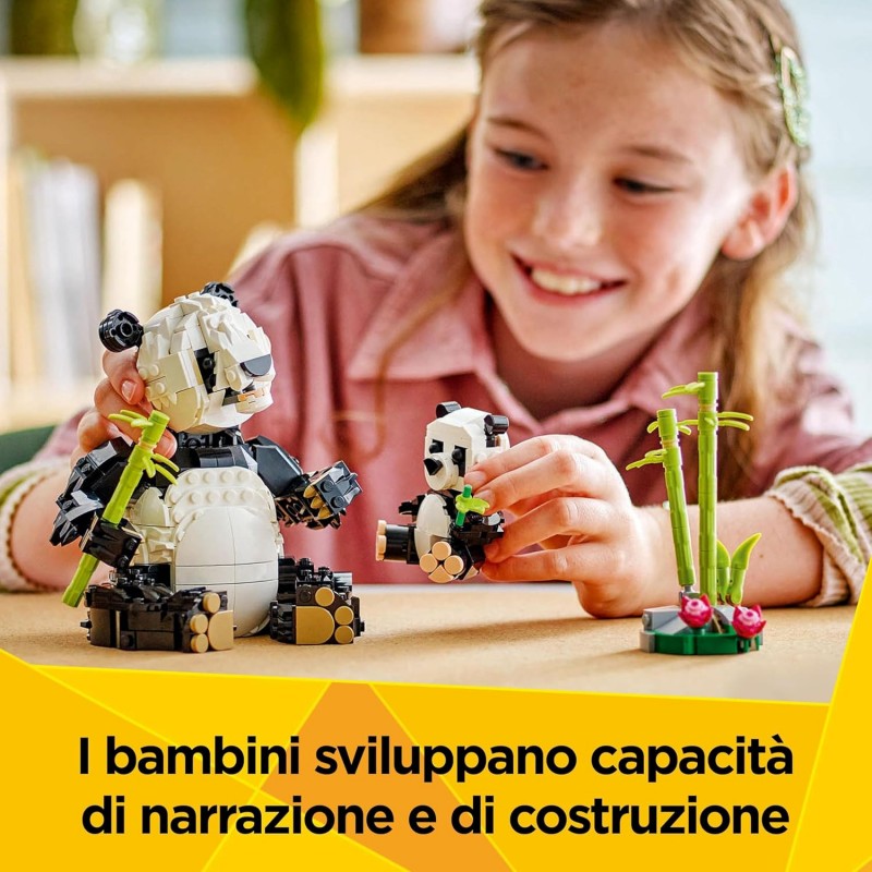 Lego Creator 3 In 1 Animali Selvatici: Famiglia Di Panda - Si Trasforma In Pinguino E Orca