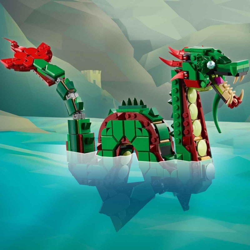 Lego Creator 3 In 1 Drago Medievale Giocattolo 31161