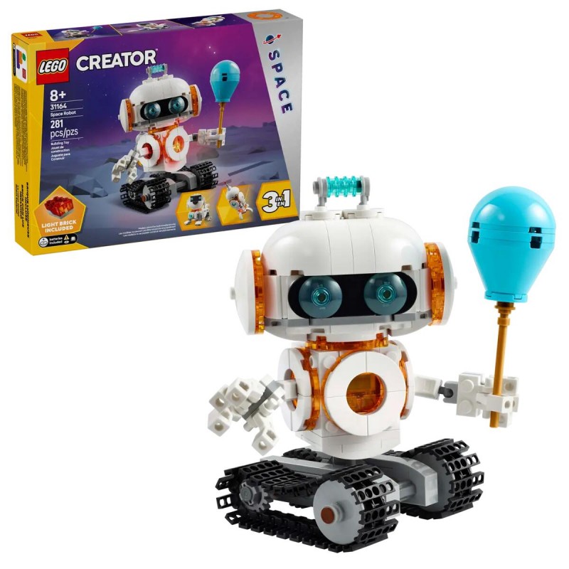 Lego Creator 3 In 1: Robot Spaziale - Si Trasforma In Cane O In Razzo 31164