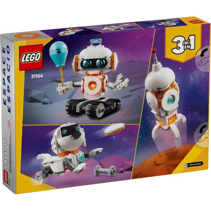 Lego Creator 3 In 1: Robot Spaziale - Si Trasforma In Cane O In Razzo 31164