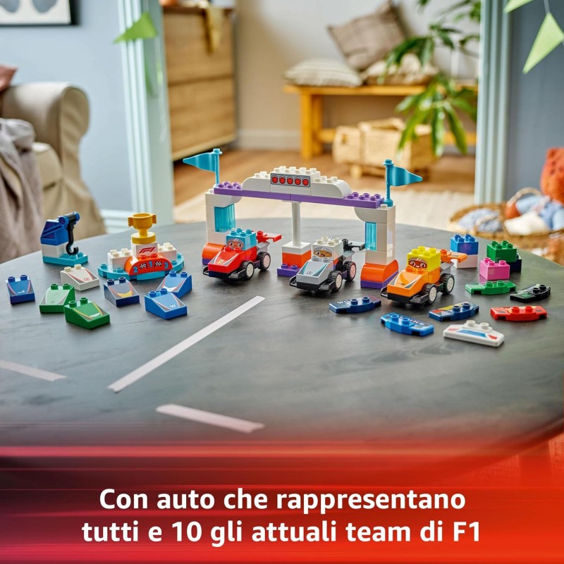 Lego Duplo - Auto Da Corsa E Piloti Team F1 10445