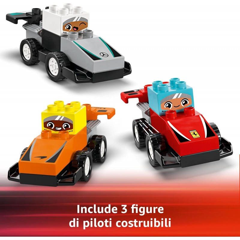 Lego Duplo - Auto Da Corsa E Piloti Team F1 10445