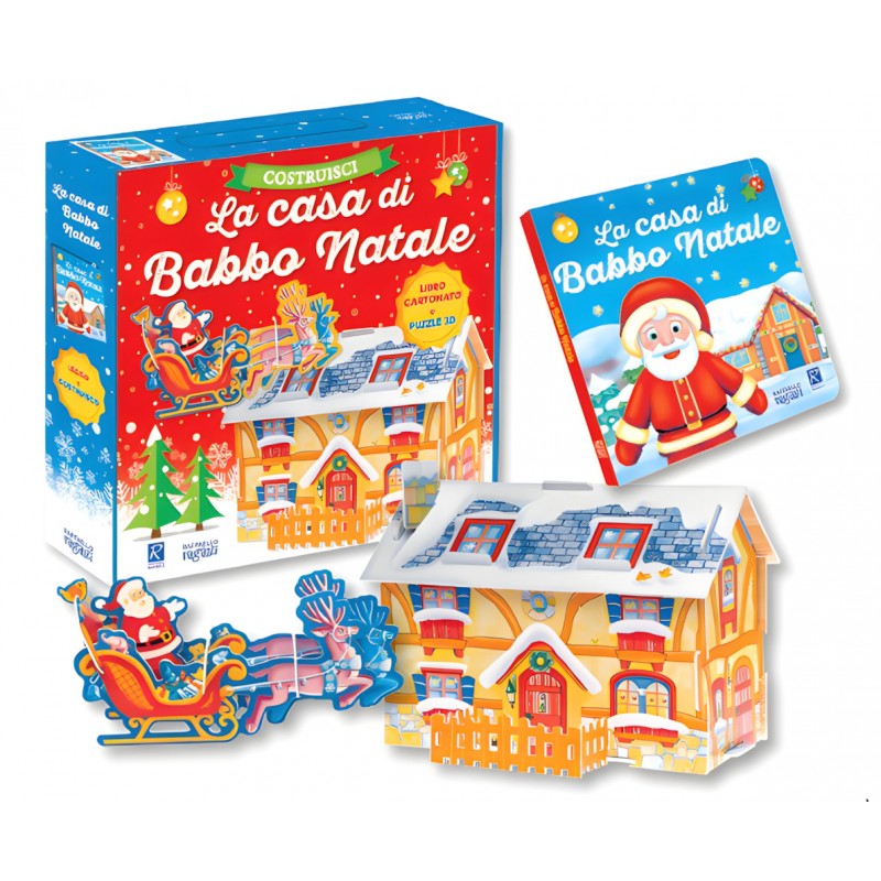 Libro Con Puzzle 3d La Casa Di Babbo Natale - Raffaello Ragazzi