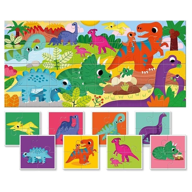Ludattica - Baby Puzzle Dinosauri - Puzzle 32 Pezzi Bambini 2+