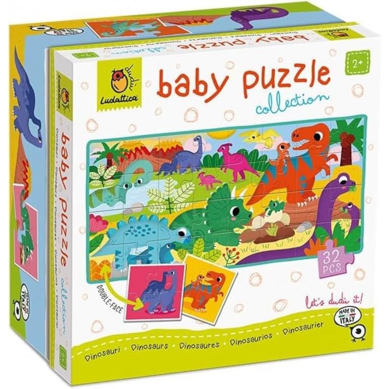 Ludattica - Baby Puzzle Dinosauri - Puzzle 32 Pezzi Bambini 2+