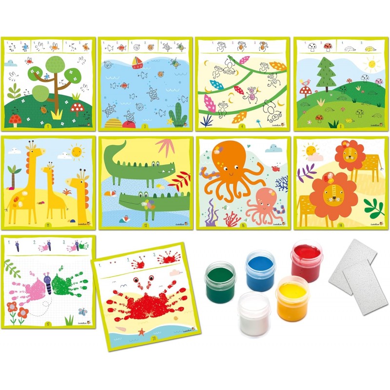 Ludattica - Coloro Con Le Impronte - Pittura A Dita - 2-5 Anni Made In Italy