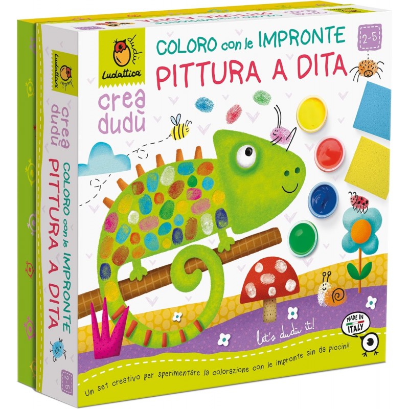 Ludattica - Coloro Con Le Impronte - Pittura A Dita - 2-5 Anni Made In Italy