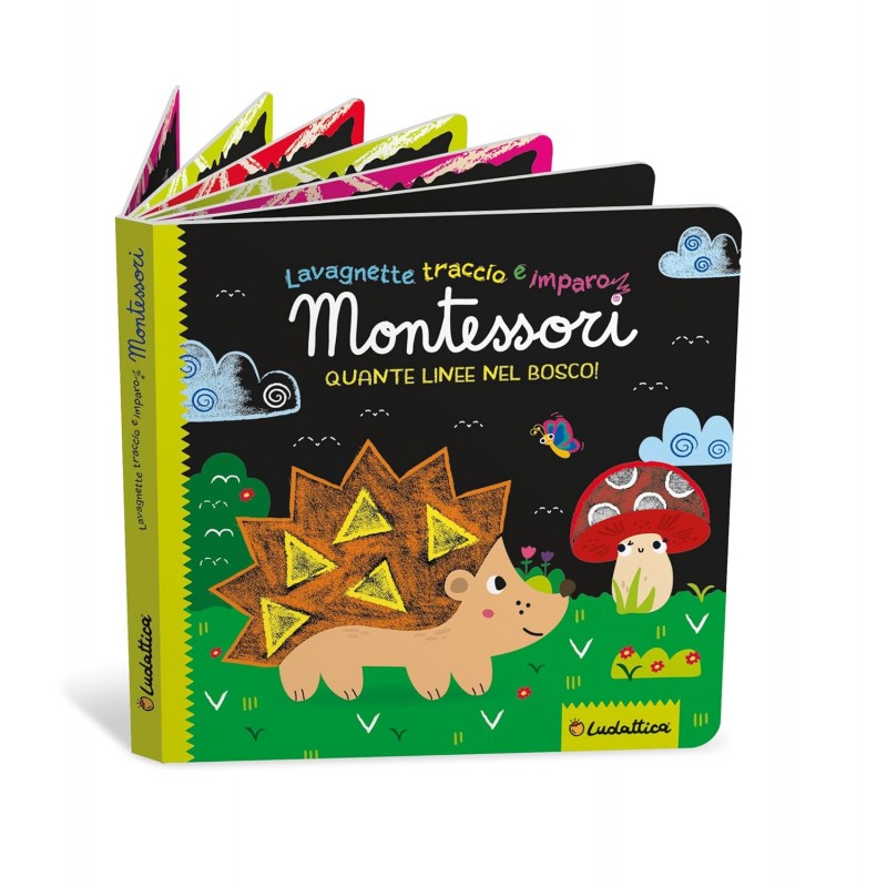 Ludattica - Quante Linee Nel Bosco! Ediz. A Colori. Con 2 Lavagnette Double-face + 6 Gessetti Colorati + Cancellino