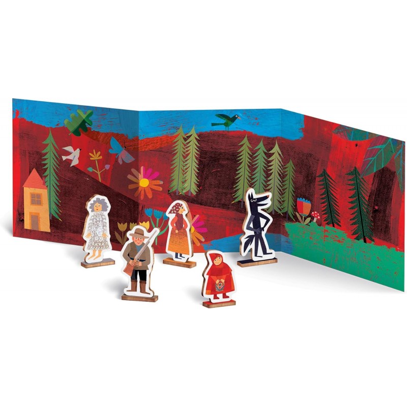 Ludattica - Woody Story Puzzle - Cappuccetto Rosso | Puzzle In Legno Bambini 3+ Anni Di 24 Pezz