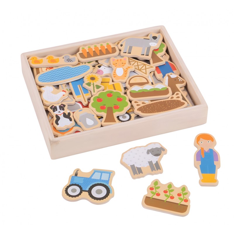 Magneti In Legno Fattoria – Bigjigs