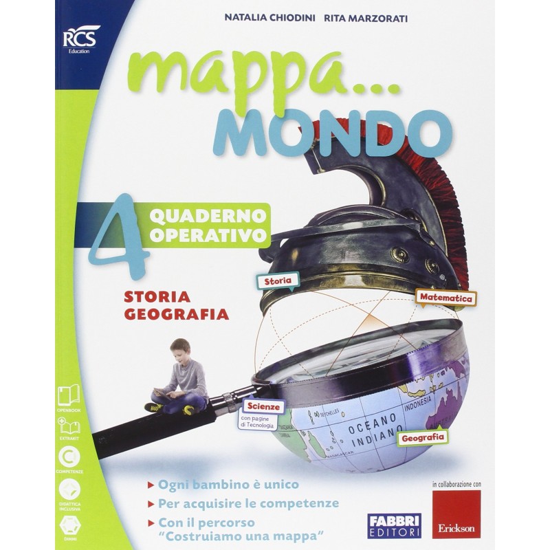 Mappa... Mondo 4: Storia-geografia, Scienze-matematica, Quaderni Operativi + Atlante Storico-geografico 4/5