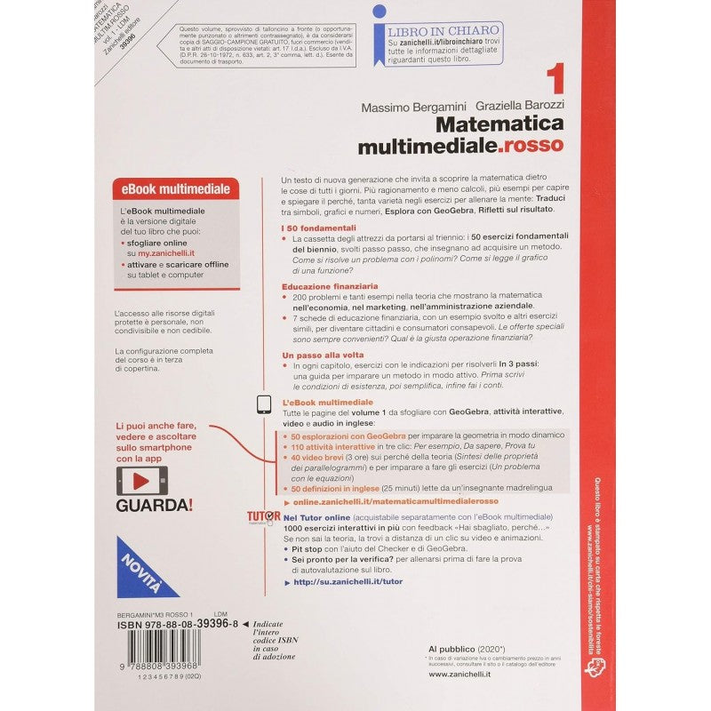 Matematica Multimediale.rosso (vol. 1). Per Le Scuole Superiori. Con E-book. Con Espansione Online