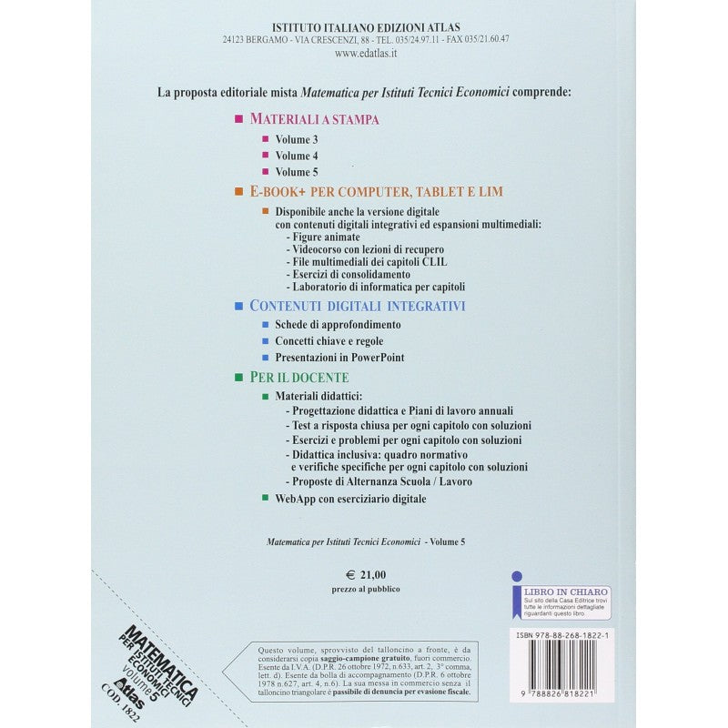 Matematica Per Istituti Tecnici Economici 5