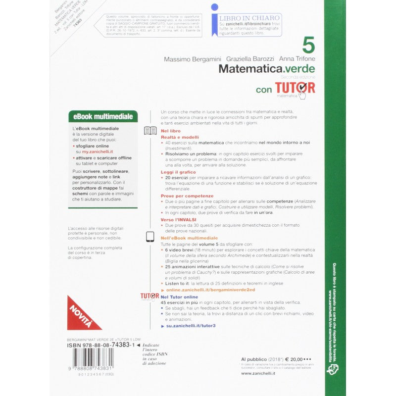 Matematica.verde Con Tutor Vol. 5