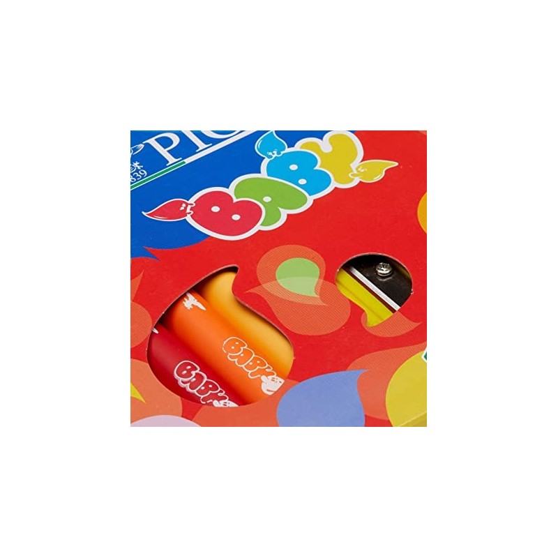 Matite Colorate Maxi Pigna Baby Da 12 + Temperino Incluso