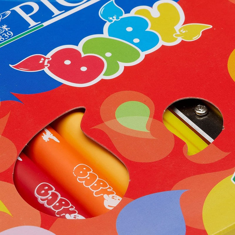 Matite Colorate Maxi Pigna Baby Da 6 + Temperino Incluso