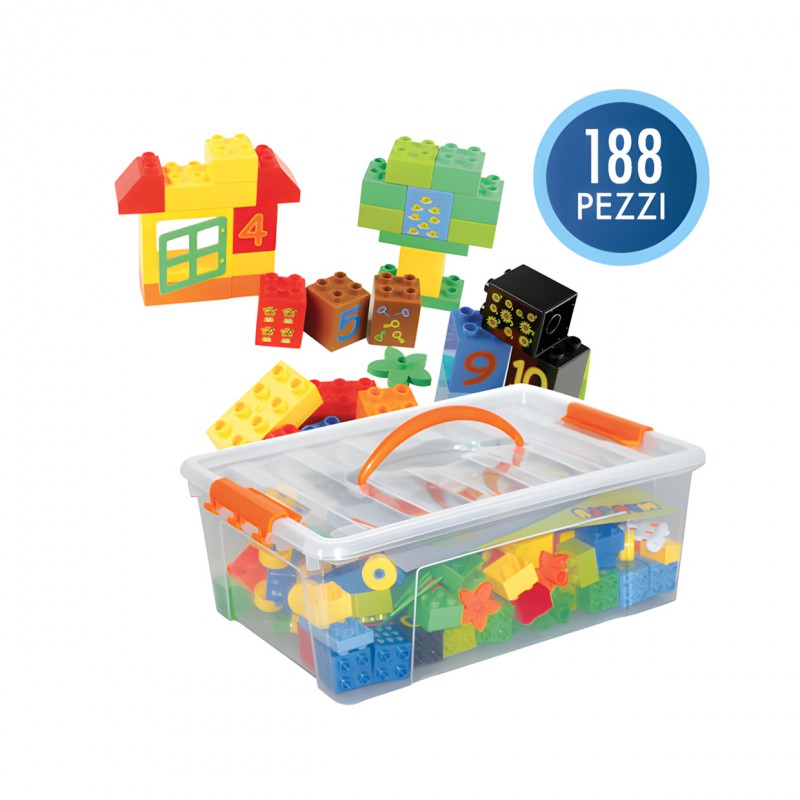 Mattoncini Midi Set Con Accessori 188 Pezzi - Cwr 12353/3
