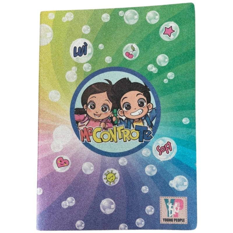 Maxi Quaderno Glitterato Me Contro Te A4, 18+1 Fogli, 5mm 100gr