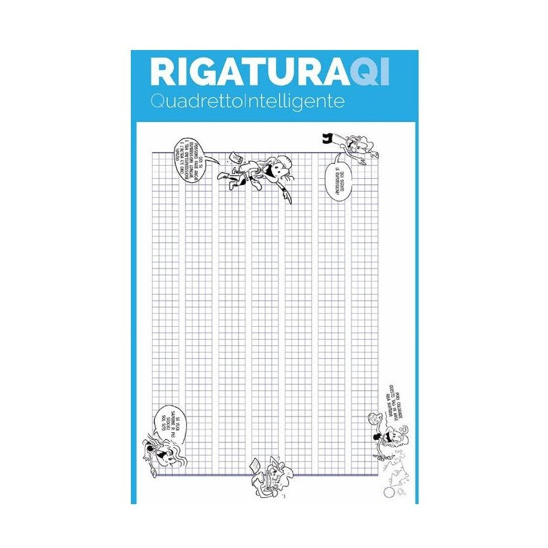 Maxi Quaderno Monocromo Q.i. Quadretto Intelligente 18+1 Fogli 100 Gr - Colori Assortiti
