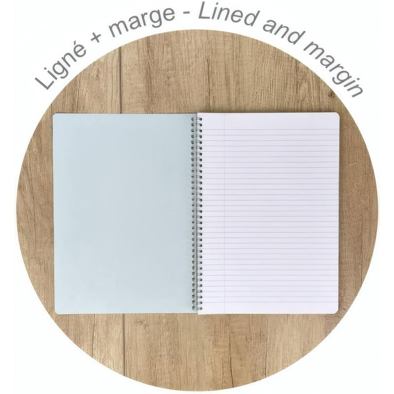 Maxi Quaderno Spiralato Clairefontaine A4 74 Fogli, 1 Rigo Margine 0c, 80gr