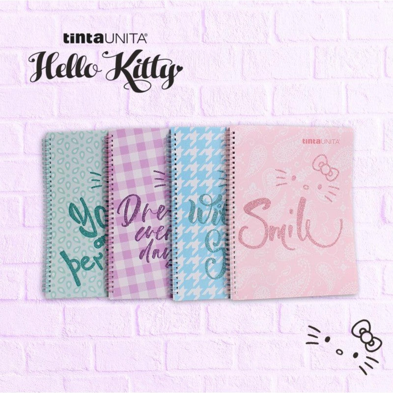 Maxi Quaderno Spiralato Hello Kitty A4 80 Fogli 80gr - Tinta Unita
