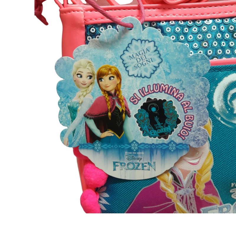 Mini Borsa Frozen Magia Dei Sogni Con Tracolla – Azzurro E Fuxia