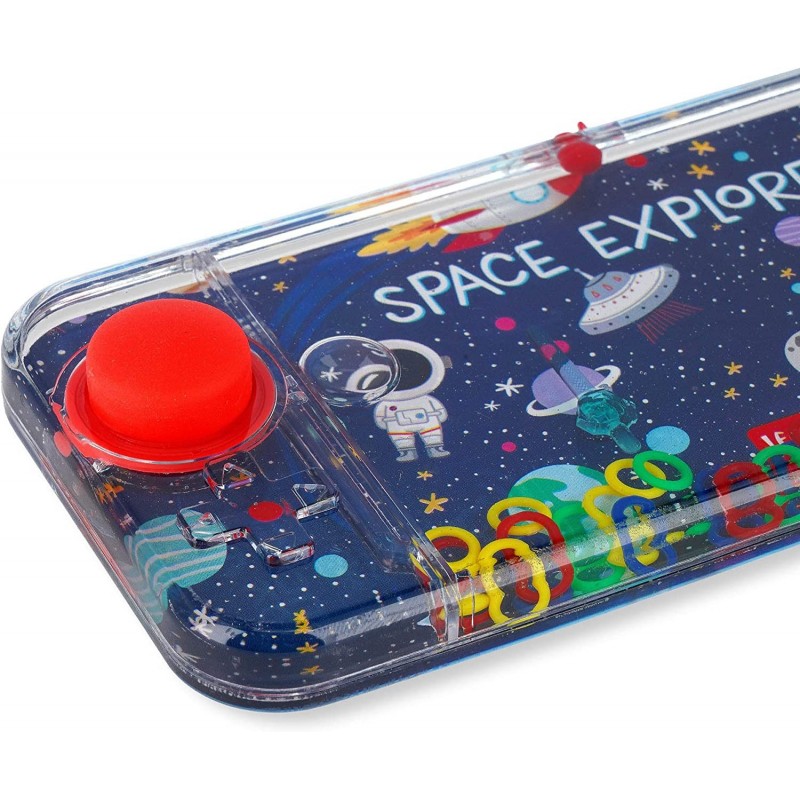 Mini Gioco Ad Acqua Con Anelli, Senza Batterie, Portatile, 15,2x7 Cm, Tema Space - Legami