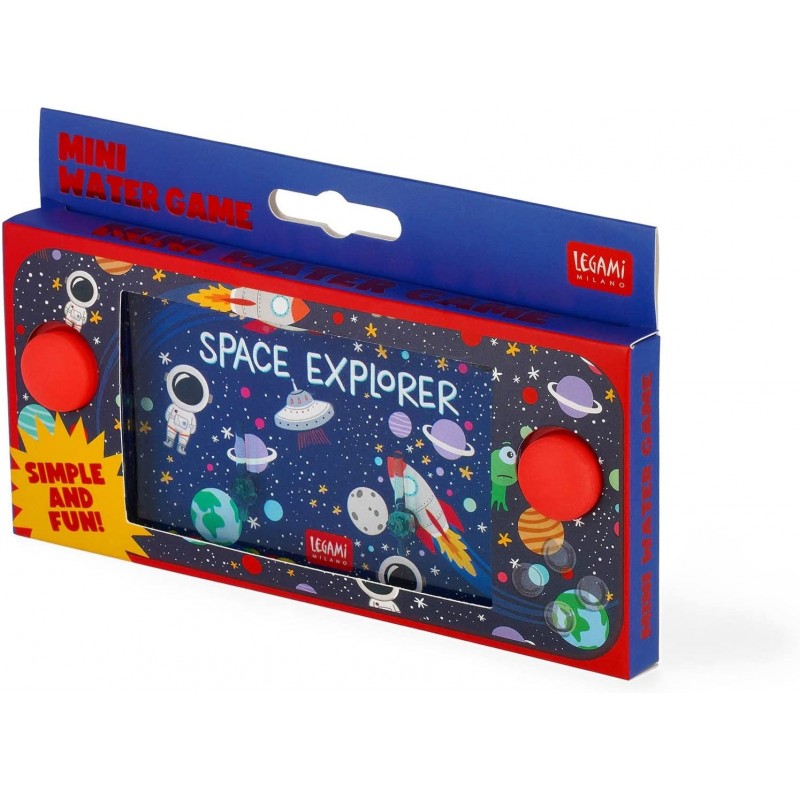 Mini Gioco Ad Acqua Con Anelli, Senza Batterie, Portatile, 15,2x7 Cm, Tema Space - Legami