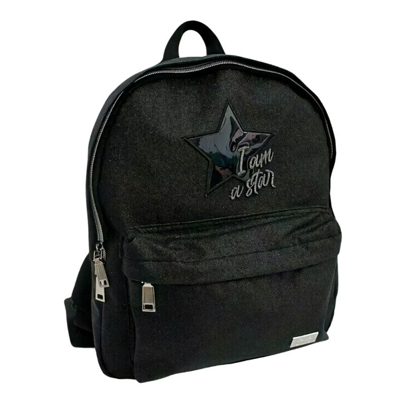Mini Zaino Americano Tintaunita Glamour I Am A Star - Nero