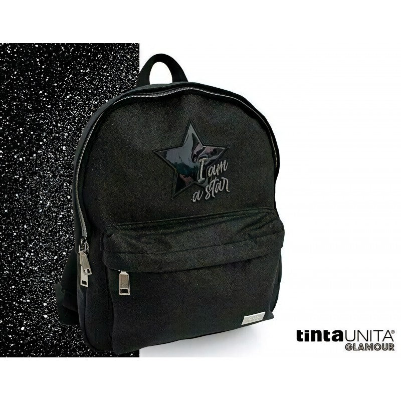 Mini Zaino Americano Tintaunita Glamour I Am A Star - Nero