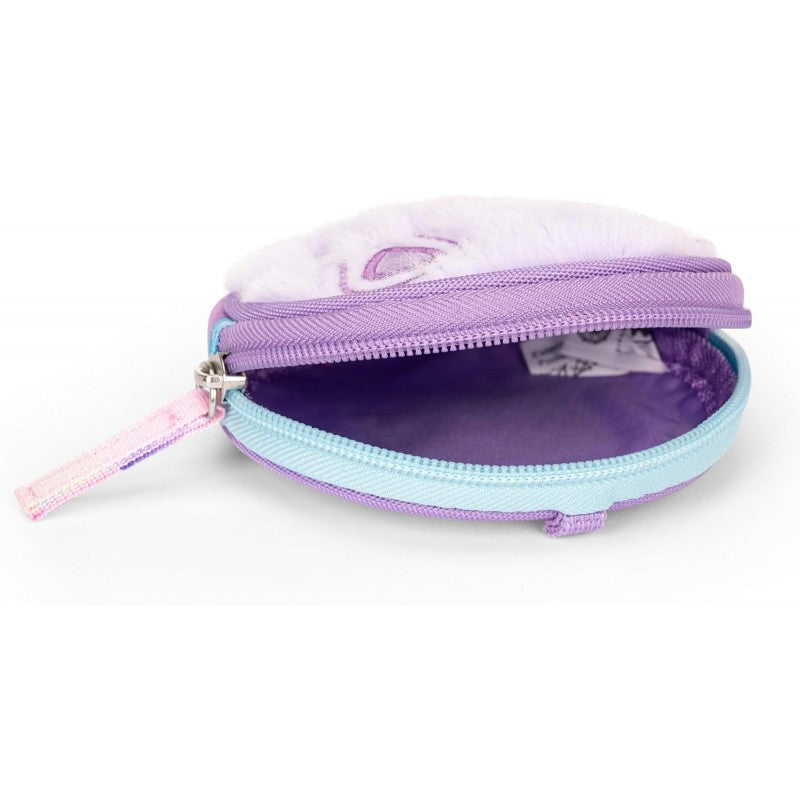 Mofu Mofu - Portamonete, Con Pratica Chiusura Zip, Ideale Per Riporre Monete E Altri Piccoli Oggetti, 9x3 Cm, Lilla