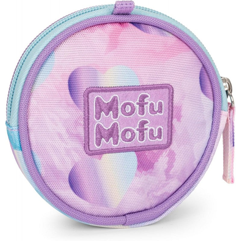 Mofu Mofu - Portamonete, Con Pratica Chiusura Zip, Ideale Per Riporre Monete E Altri Piccoli Oggetti, 9x3 Cm, Lilla