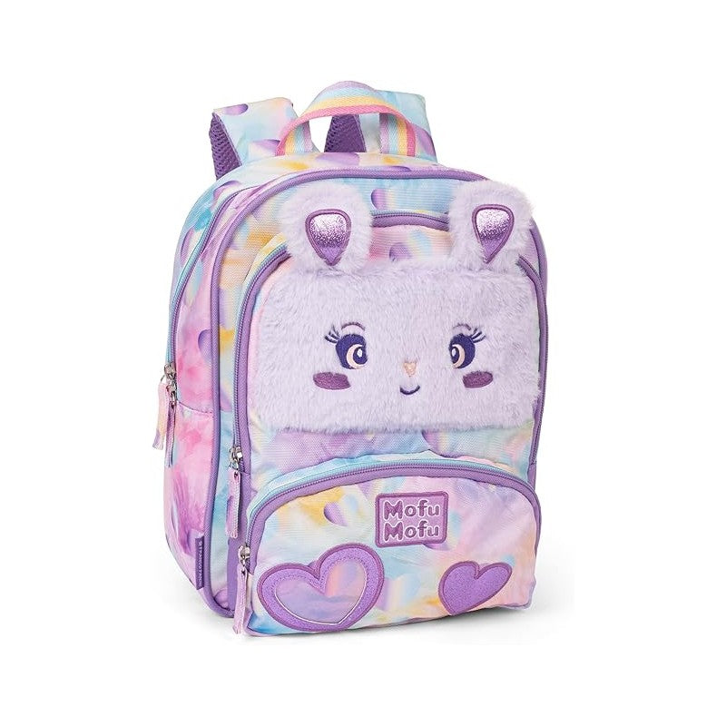 Mofu Mofu - Zainetto Bambina, Per Asilo E Tempo Libero, Con Spallacci Imbottiti, 23x30hx10 Cm, Lilla