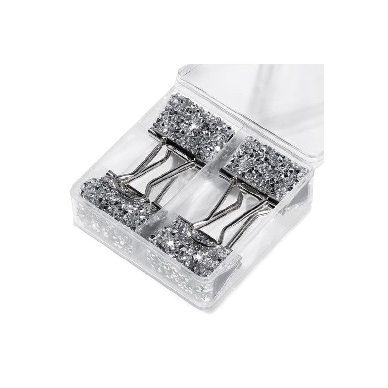 Molla Fermacarte Chiara Ferragni Double Clips Con Strass 4 Pezzi - 2023-2024