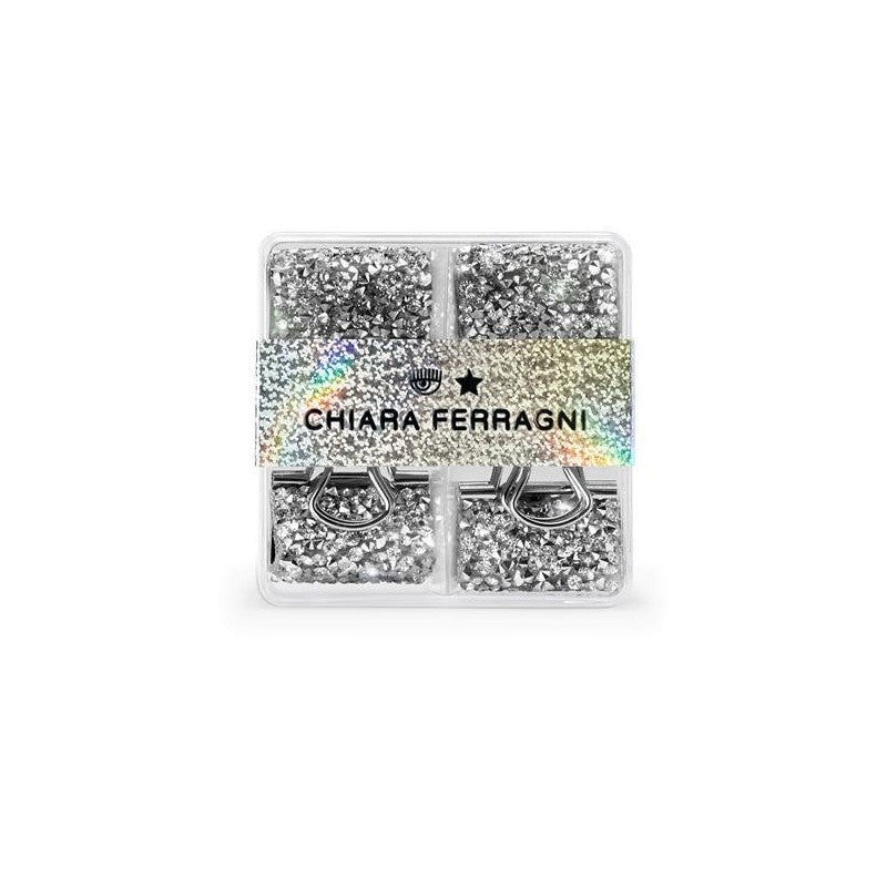 Molla Fermacarte Chiara Ferragni Double Clips Con Strass 4 Pezzi - 2023-2024